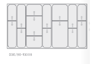 Příborník do šuplíků D3A/90 - Hettich Inotech Atira