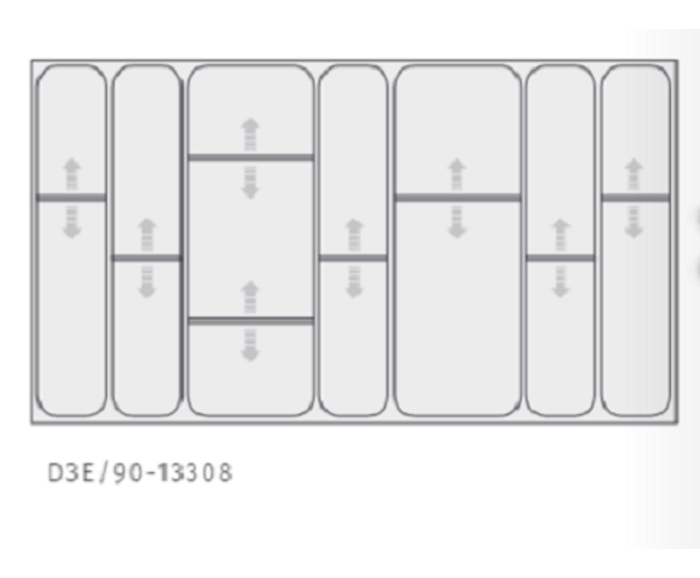 Fotogalerie Příborník do šuplíků D3A/90 - Hettich Inotech Atira