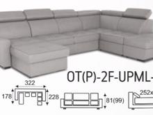 Fotogalerie Sedací souprava Nevada ve tvaru U - OT(P)-2(F)-UPML-DL - Scala 57 hnědá