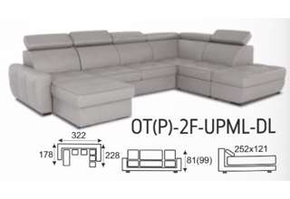 Sedací souprava Nevada ve tvaru U - OT(P)-2(F)-UPML-DL