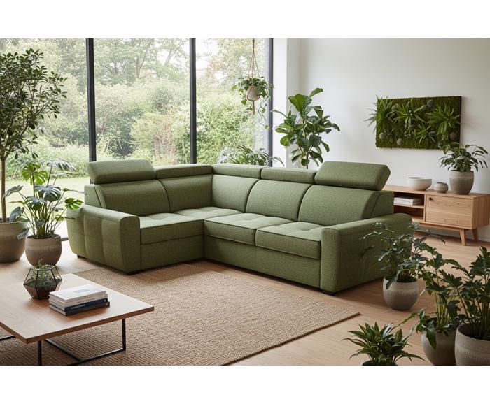 Fotogalerie Menší rohová sedací souprava Nevada s rozkladem - UPMP(P)-2F(L)