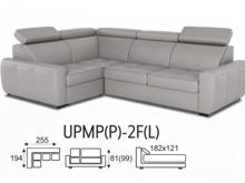 Fotogalerie Menší rohová sedací souprava Nevada s rozkladem - UPMP(P)-2F(L)