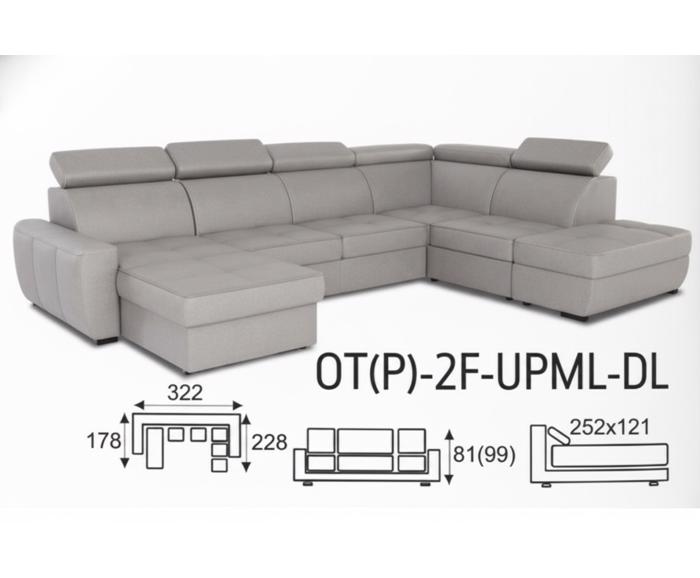 Fotogalerie Sedací souprava Nevada ve tvaru U - OT(P)-2(F)-UPML-DL