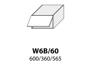 Horní skříňka hluboká výklopná 60cm - výběr kování - W6b 60 - kuchyně Viano