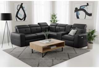 Rohová sedací souprava s barem Kanton do L