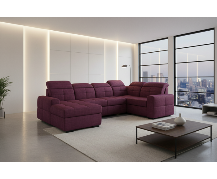 Fotogalerie Sedací souprava Kanton do U - výběr potahů - OT-2F-R-1