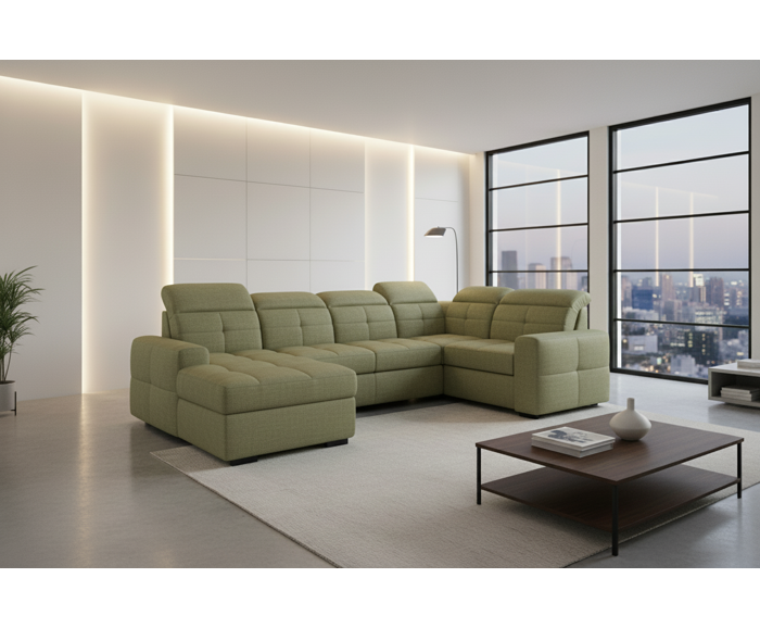 Fotogalerie Sedací souprava Kanton do U - výběr potahů - OT-2F-R-1