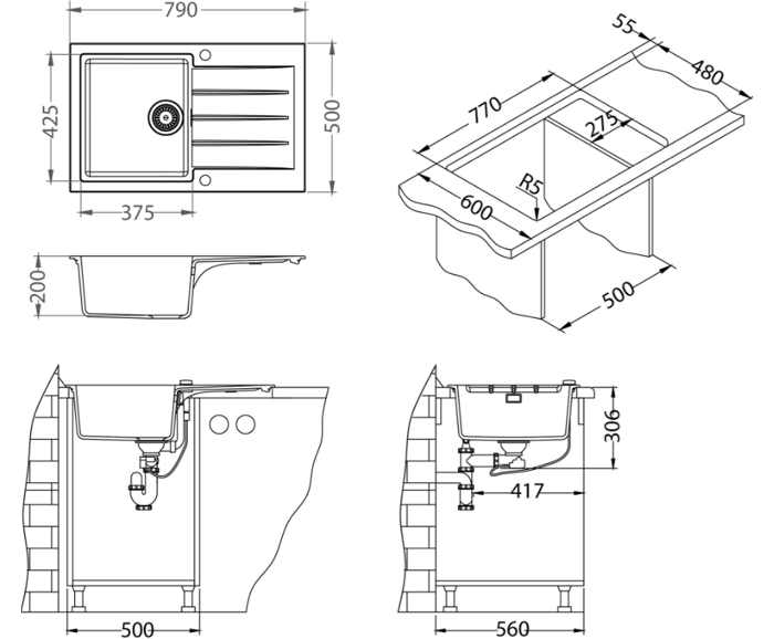 Fotogalerie Granitový kuchyňský dřez Alveus - Cadit 20