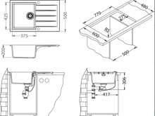 Fotogalerie Dřezový set Alveus: dřez Cadit 20 + baterie Mintas - výběr barev