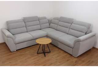 Rohová rozkládací sedací souprava Medium - Šedá - Pravá