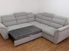 Fotogalerie Rohová rozkládací sedací souprava Medium - Šedá - Pravá 