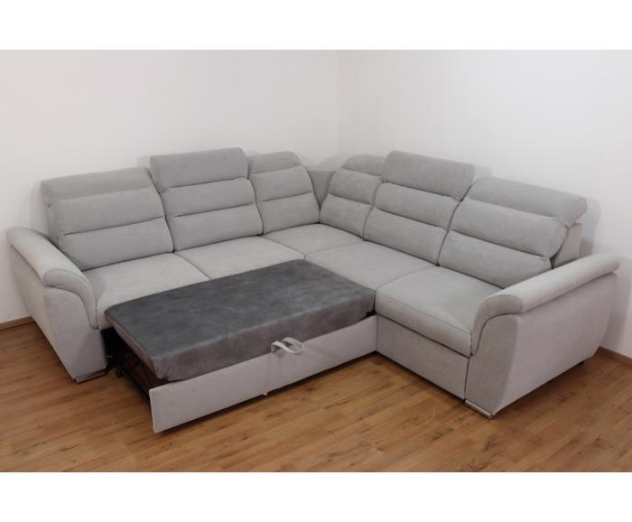 Rohová rozkládací sedací souprava Medium - Šedá - Pravá