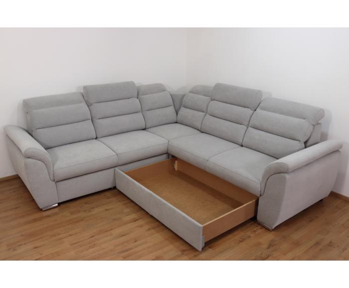 Rohová rozkládací sedací souprava Medium - Šedá - Pravá