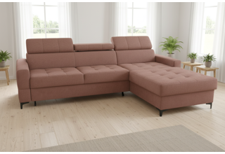 Rohová sedací souprava Metrix I XXL HR pěna - růžová