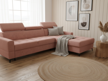 Fotogalerie Rohová sedací souprava Metrix I XXL HR pěna - růžová