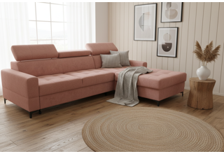 Rohová sedací souprava Metrix I XXL HR pěna - růžová