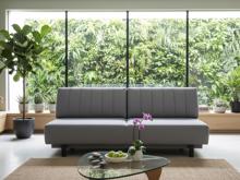 Fotogalerie Rozkládací pohovka na každodenní spaní s úložným prostorem 140 x 200 cm - Lunaro - šedá