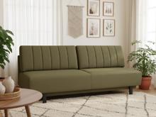 Fotogalerie Rozkládací pohovka na každodenní spaní s úložným prostorem 140 x 200 cm - Lunaro - olivová