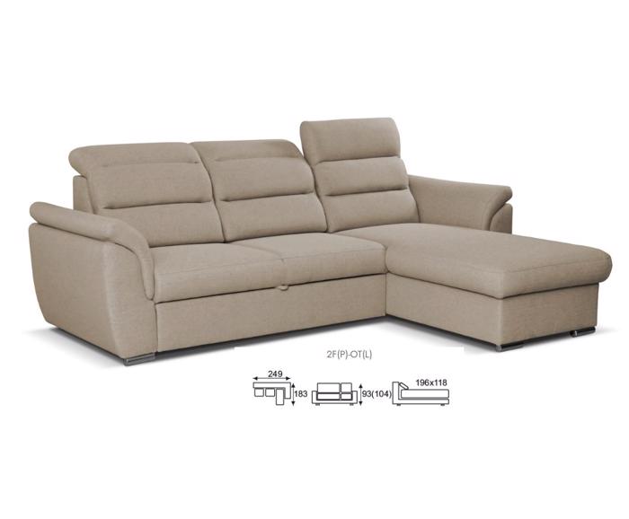 Fotogalerie Moderní sedací souprava rohová do L Medium - výběr potahů 