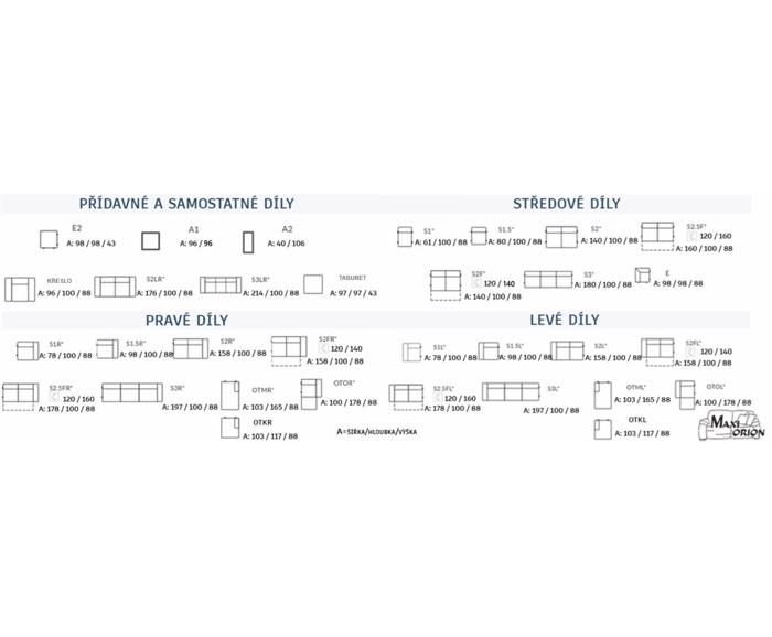 Fotogalerie Sedací souprava Madeira do U 