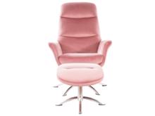 Fotogalerie Relaxační křeslo s podnožkou NIXON – antická růžová