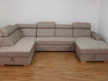 Fotogalerie Rohová rozkládací sedací souprava do U - Aviro - Béžová - Levá 