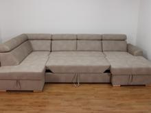 Fotogalerie Rohová rozkládací sedací souprava do U - Aviro - Béžová - Levá 