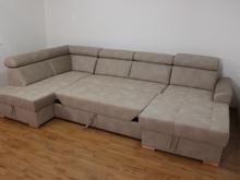 Fotogalerie Rohová rozkládací sedací souprava do U - Aviro - Béžová - Levá 