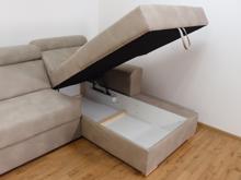 Fotogalerie Rohová rozkládací sedací souprava do U - Aviro - Béžová - Levá 