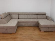 Fotogalerie Rohová rozkládací sedací souprava do U - Aviro - Béžová - Levá 