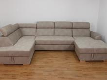 Fotogalerie Rohová rozkládací sedací souprava do U - Aviro - Béžová - Levá 