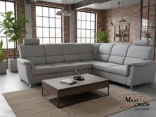 Fotogalerie Rohová rozkládací sedací souprava s úložným prostorem a posuvnou funkcí relax Demo pravá - Světle šedá 