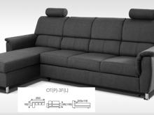 Fotogalerie Rozkládací sedací souprava s úložným prostorem Demo pravá - Tmavě šedá