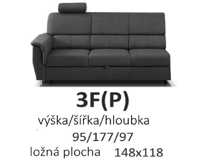 Fotogalerie Sedací souprava Demo s funkcí relax - šedá