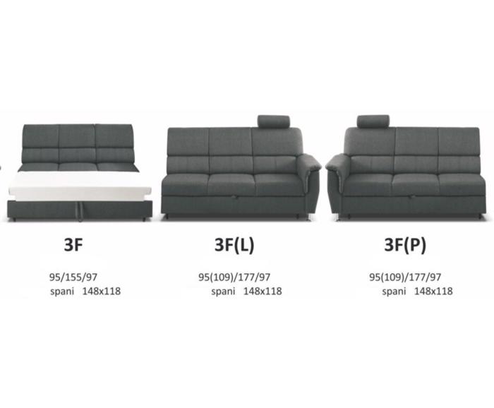 Fotogalerie Sedací souprava Demo s elektrickým relaxačním křeslem Demo LUX