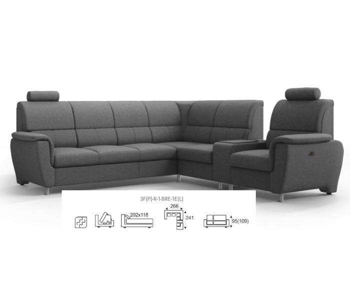 Fotogalerie Sedací souprava Demo s elektrickým relaxačním křeslem Demo LUX