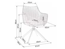 Fotogalerie Jídelní křeslo Azura Velvet Cappuccino Bluvel 38