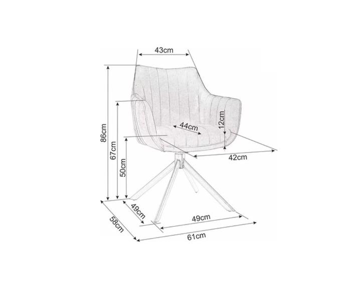 Fotogalerie Jídelní křeslo Azura Velvet Cappuccino Bluvel 38