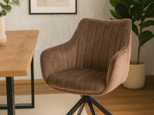 Fotogalerie Jídelní křeslo Azura Velvet Cappuccino Bluvel 38