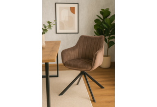 Jídelní křeslo Azura Velvet Cappuccino Bluvel 38