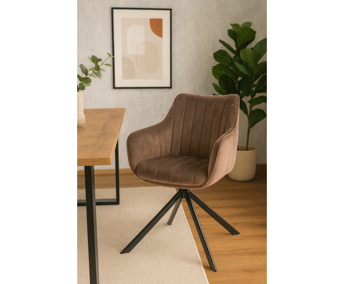 Fotogalerie Jídelní křeslo Azura Velvet Cappuccino Bluvel 38