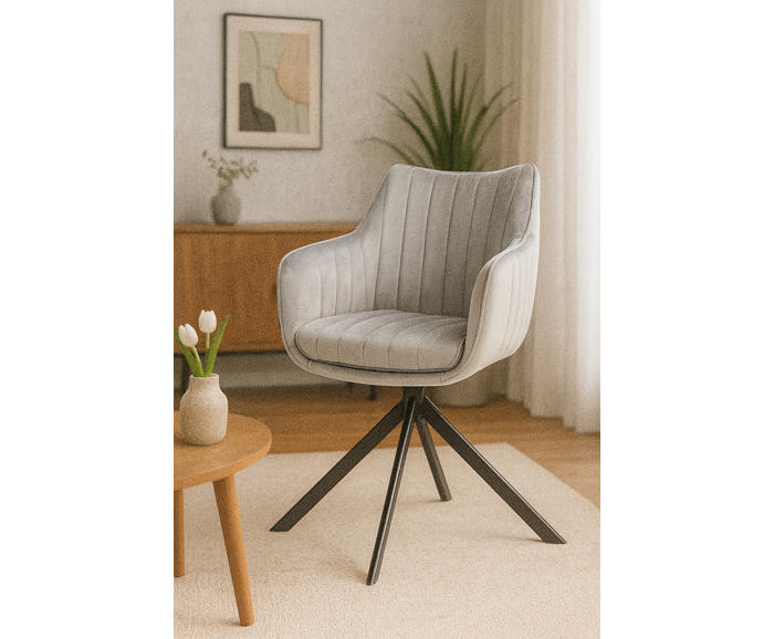 Fotogalerie Jídelní křeslo Azura Velvet Šedá Bluvel 14