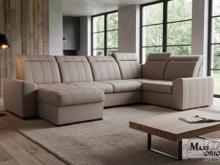 Fotogalerie Luxusní rohová rozkládací sedací souprava Marshall do U