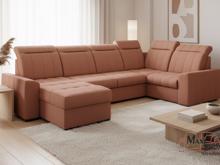 Fotogalerie Luxusní rohová rozkládací sedací souprava Marshall do U