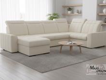 Fotogalerie Luxusní rohová rozkládací sedací souprava Marshall do U