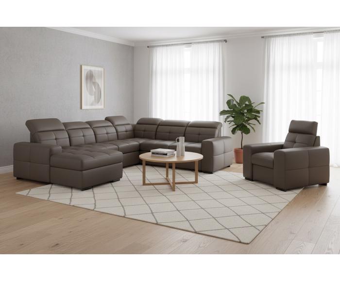 I takto může doplnit křeslo Kanton Vaši sedací soupravu – ukázka interiéru