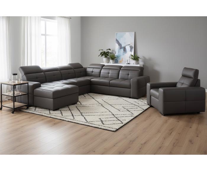 I takto může doplnit křeslo Kanton Vaši sedací soupravu – ukázka interiéru