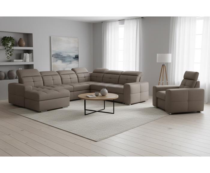 I takto může doplnit křeslo Kanton Vaši sedací soupravu – ukázka interiéru