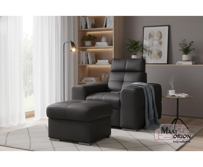 Ukázka interiéru – takto může vypadat Váš taburet Kanton v kombinaci s křeslem Kanton v nabídce