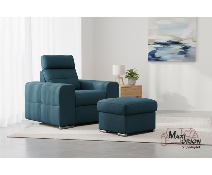 Ukázka interiéru – takto může vypadat Váš taburet Kanton v kombinaci s křeslem Kanton v nabídce